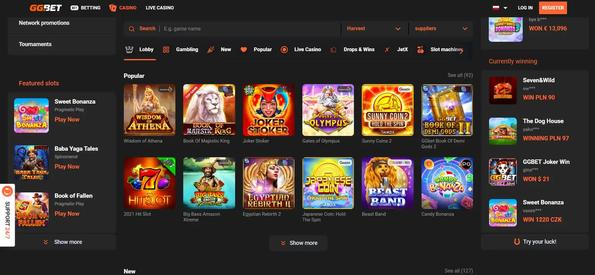 GGBet Casino Games