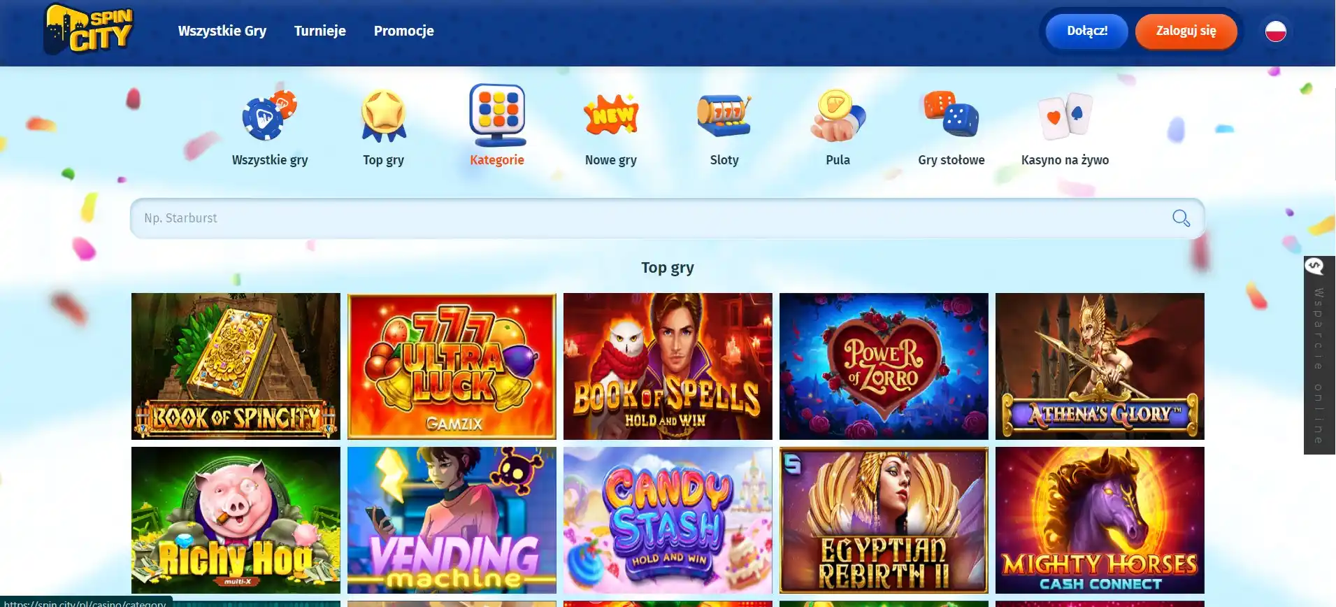 SpinCity Casino Games