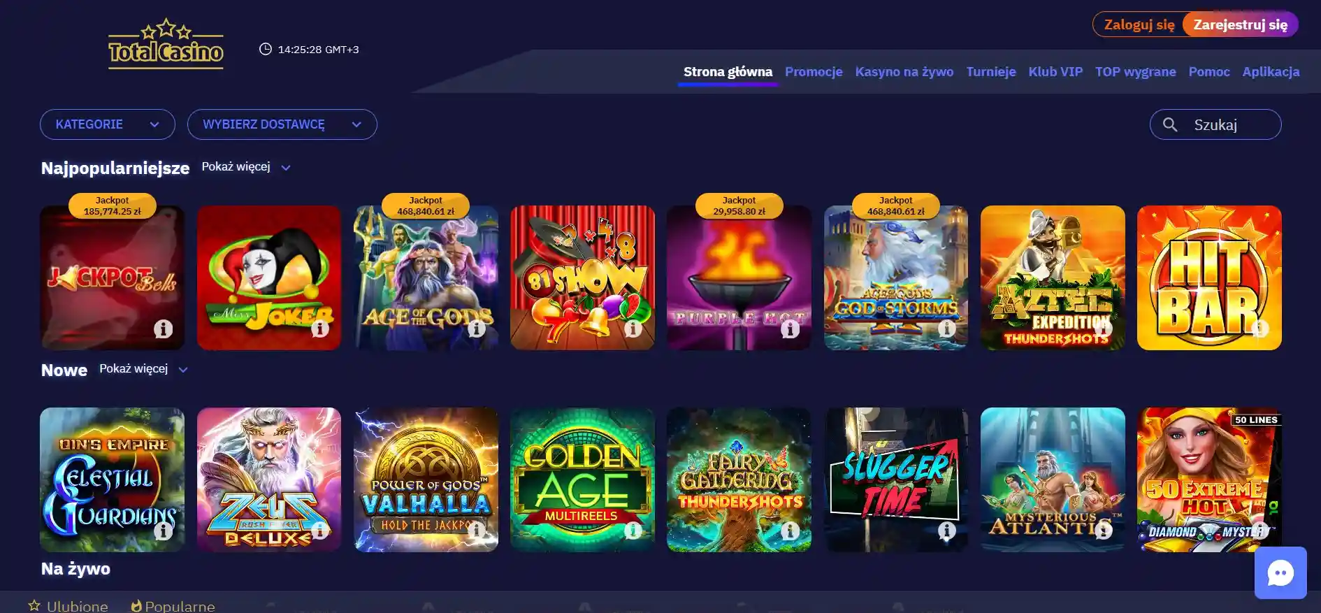 Total Casino website.
