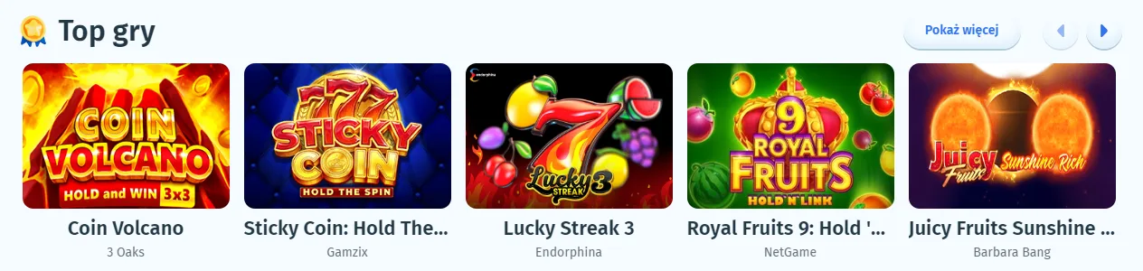 Games at SpinCity Casino