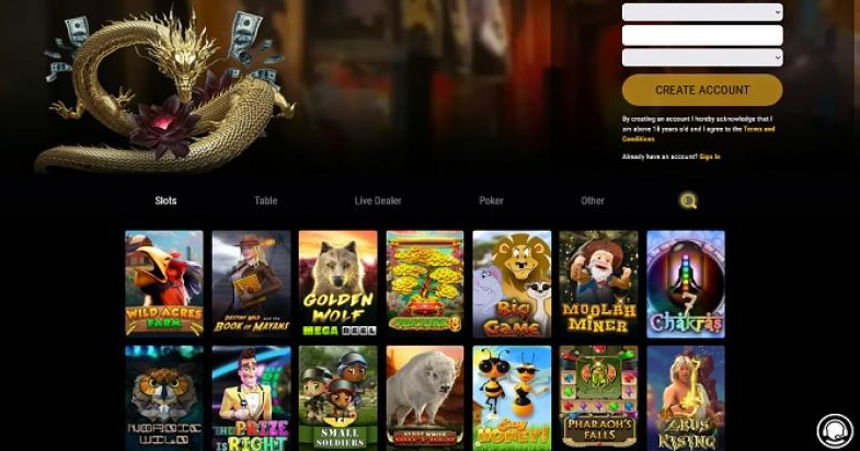 Visual guide for a modern casino app interface