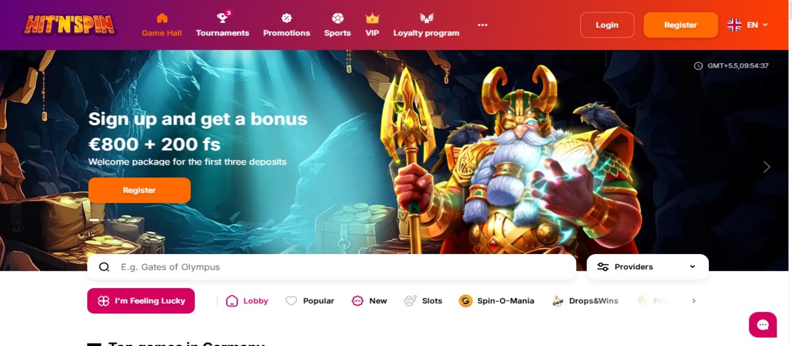 HitNSpin Casino games